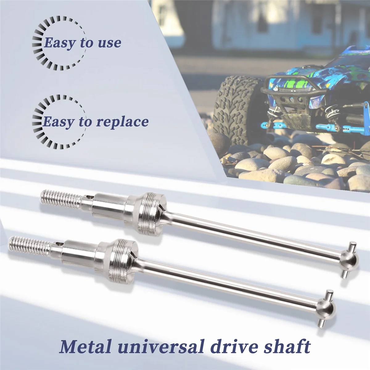 RIRI HBX 16889A 16889 16890 16890A SG1601 RC Car Spare Parts M16105 Upgrade Metal Front Drive Shaft Metal Front CAD Shafts