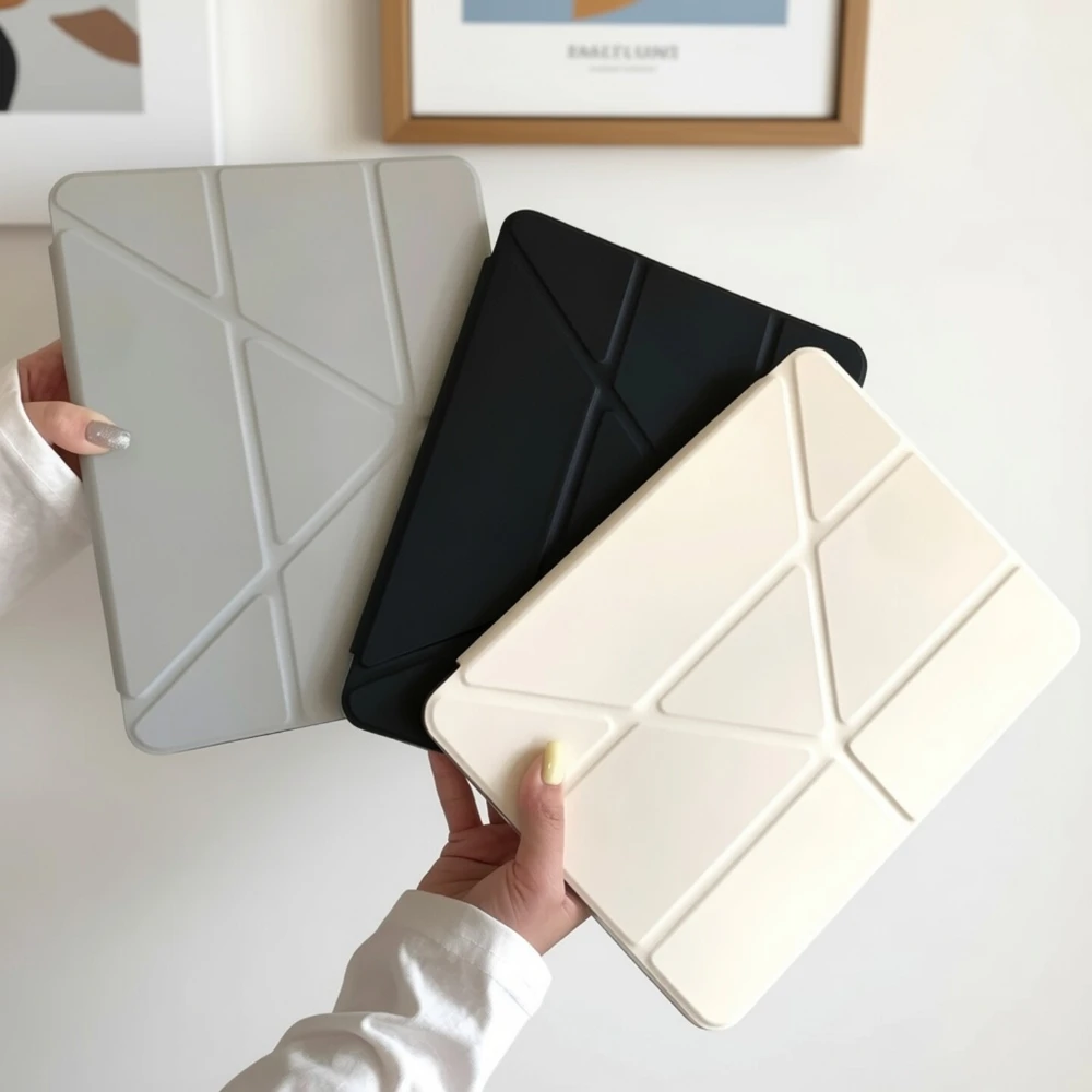 Practical Convenient Solid Color Cover For Y-Fold iPad  Pro 13 11th M5 M4 12.9 A16 10 7 8 9th 10th Air 11 M2 M3 Mini Tablet Case