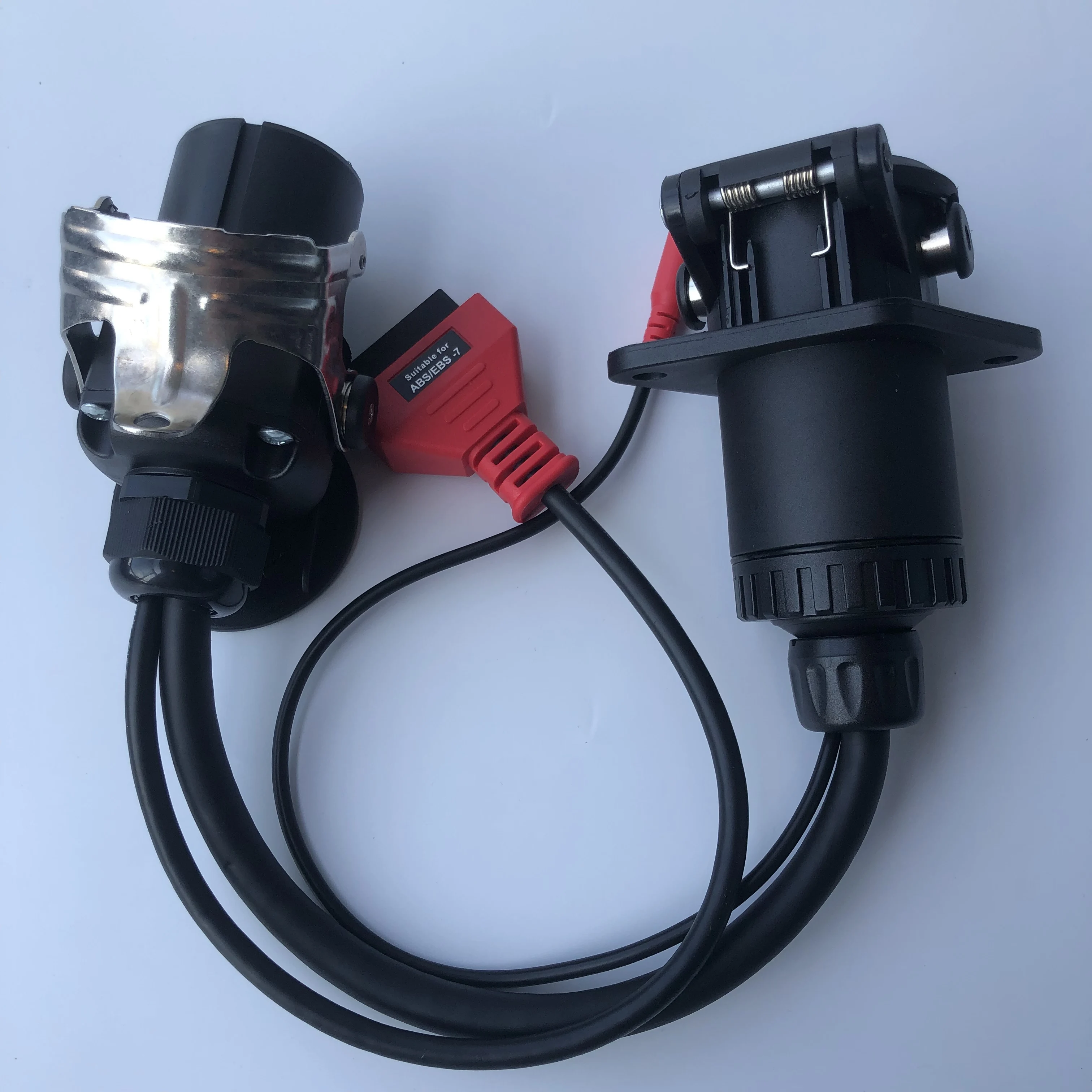 สายอะแดปเตอร์วินิจฉัย OBD2 สำหรับรถพ่วง รองรับ EBS ISO 7638 ใช้ได้กับ Bosch Autel Autocom สำหรับรถบรรทุก