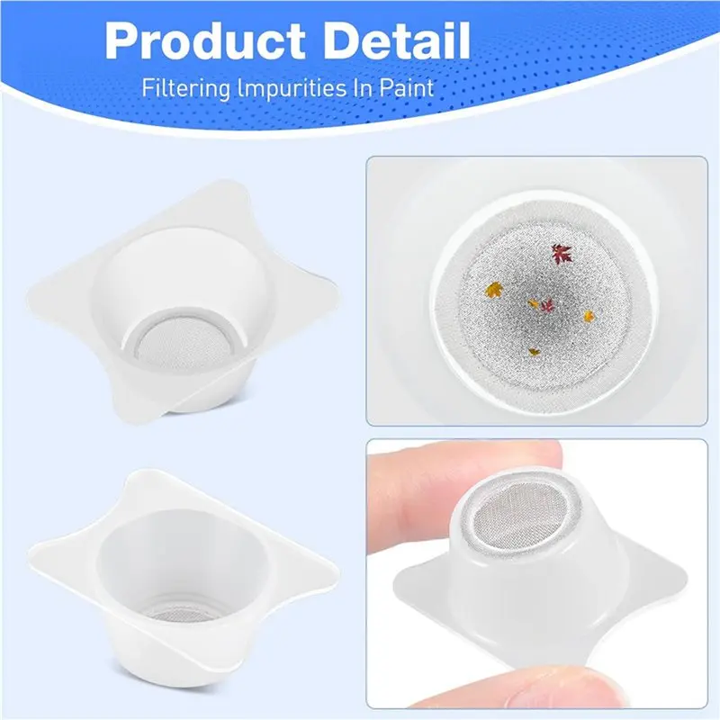 4 قطع من كوب فلتر البخاخة PP ملحقات مرشحات مصفاة لطلاء البخاخة ملحقات الحرف اليدوية، مقاس 1.30 × 0.98 بوصة #3