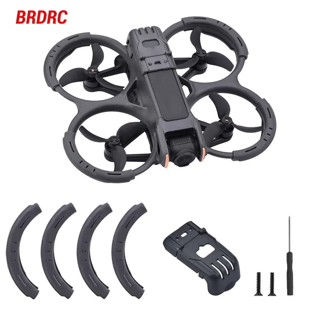 BRDRC ใบพัดสําหรับ DJI Avata 2 Drone น้ําหนักเบา Prop Protector Anti-Collision กันชนเปลือกป้องกันอุปกรณ์เสริม