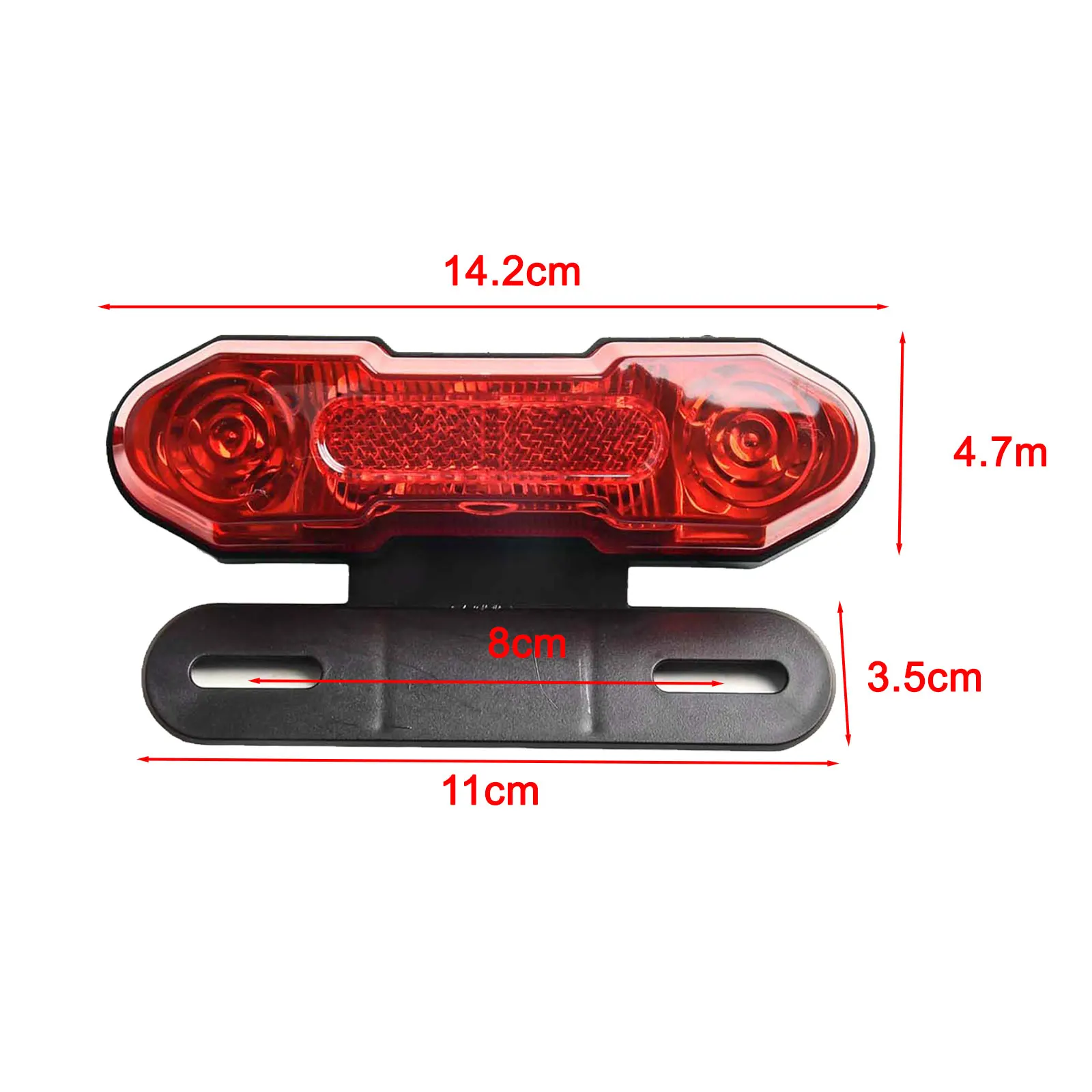 48V/60V E-bikes Rear Light Bicycle Hanging Safety Caution Tail Lamps ABS 180 Degrees Beam Angle Nightlight For Cycling Accessory