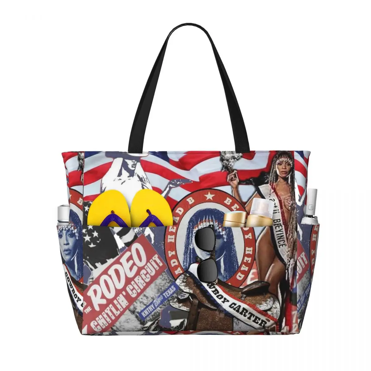

Beyonce Cowboy Carter Tour Пляжная большая сумка Спортивная сумка для занятий йогой в тренажерном зале Большая большая сумка Женская дорожная сумка Сумка для фитнеса