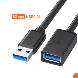 3.0 USB Extension Cable 5m 3m for PC Laptop SSD TV Printer USB 3 0 Extension Cable Male To Female 2m 1m 0.5m Short Data Cord