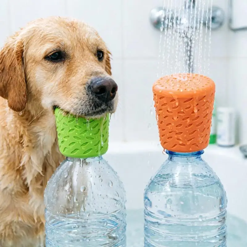.Hot Sale-Silicone Portable Pet Bathing Sprinkler Bottle Cap Shower Head Universal Pet Bathing Sprinkler For Pet Washing Tools