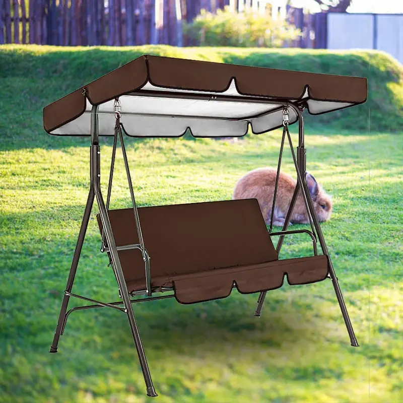 3-Seat Swing Seat and Ceiling Cover Garden Swing Hammock Tent Waterproof UV Protection Courtyard Swing Cover (not include swing)