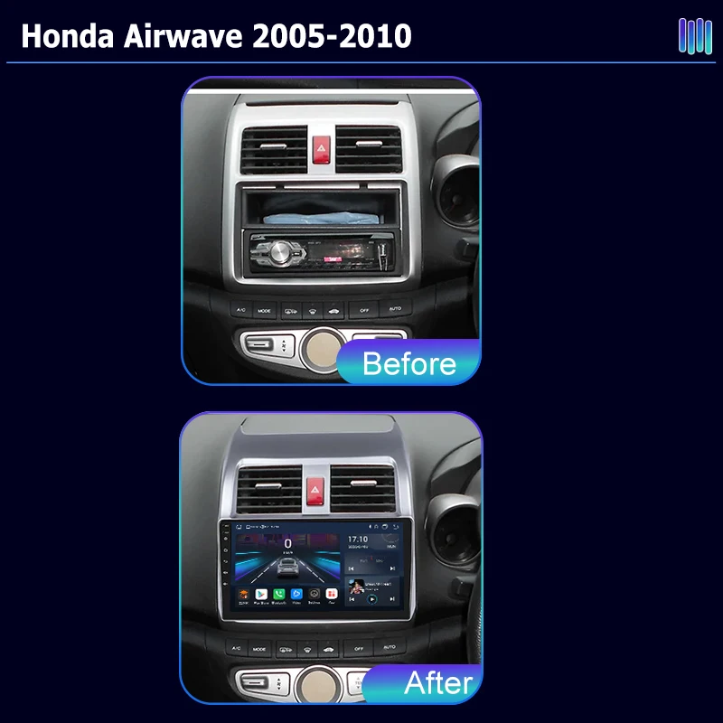 4G Android AI VOICE  Car Radio Multimedia player  for Honda Airwave 2005 2010 GPS Navigation Stereo Screen Video Tape Recorder