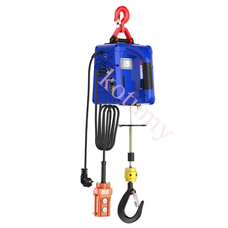 2026 Latest Portable Electric Hoist 100-500kg Lifting Capacity Steel Wire Rope Traction Winch for Construction Farm