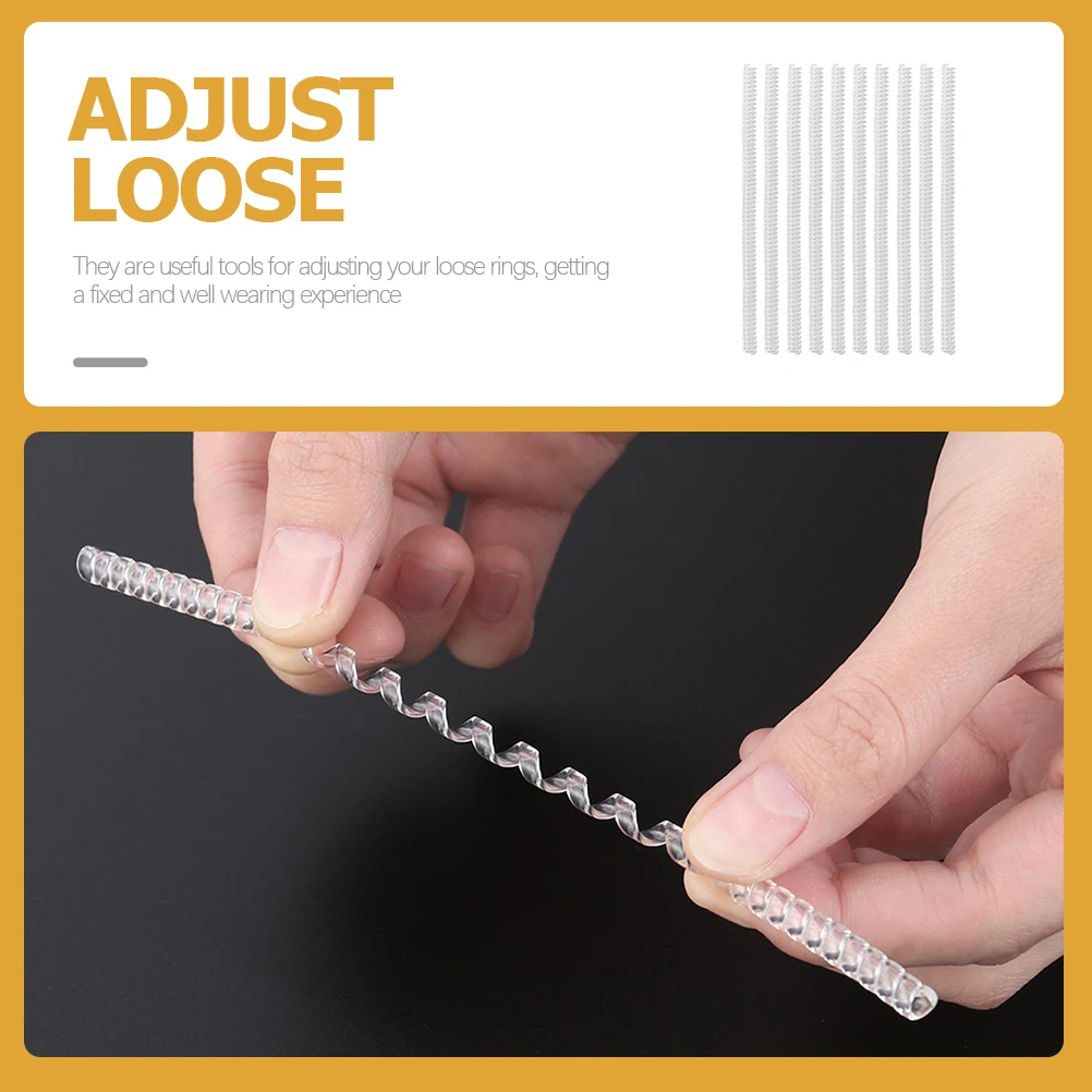 

15 Pcs Fish Tank Spring Adjustment Jewelry Key Tpu Rings Women Adjuster Tightener