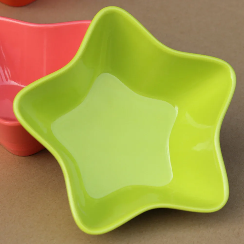 

1Pcs Kids Anti-Fall Feeding Bowl Melamine Star Shape Stylish Fruit Plate Candy Storage 16x15.5x5.4cm Creative Star Salad Dessert