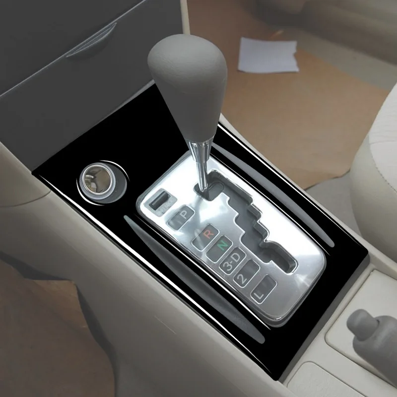 For 03-08 Toyota Corolla Car Interior Modification Piano Black Gear Frame Decorative Sticker