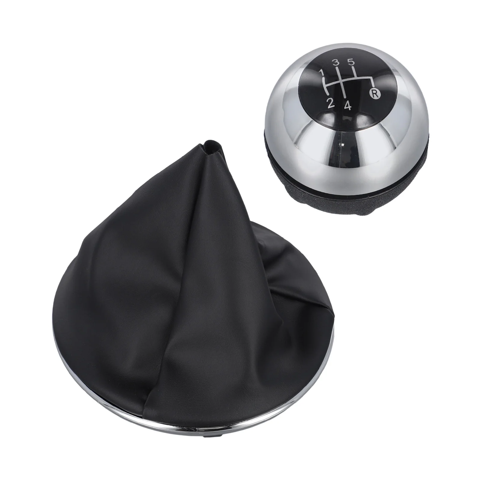 

Stylish Black Leather Gear Shift Knob Set Compatible with For Fiat Models (2012 18) Perfect Addition to Your Car Interior