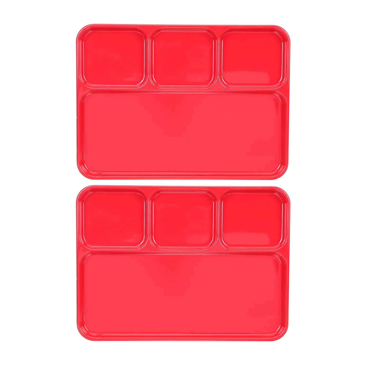 

2Pcs Multi-Grid Barbecue Food Plate Odor-Resistant Divided Tray Practical Household Serving Dinner Plate