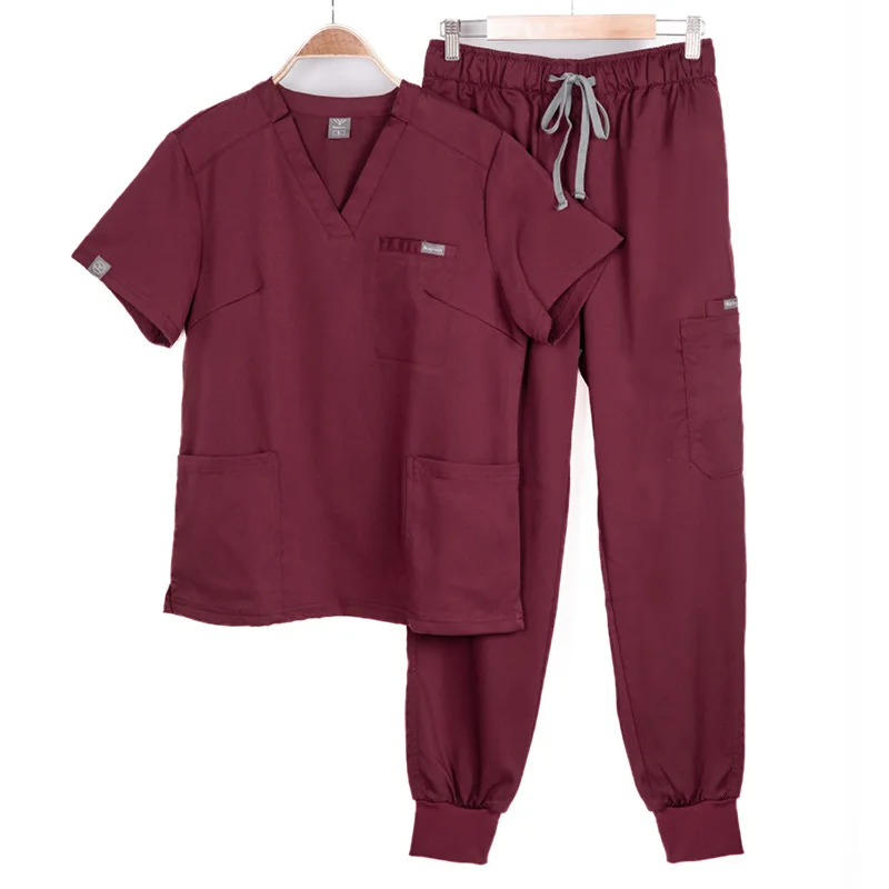 Unisex manga curta enfermeira uniforme, Medical Scrubs conjuntos, Multicolor, Hospital, Doutor, Workwear, Oral, Dental, Cirurgia