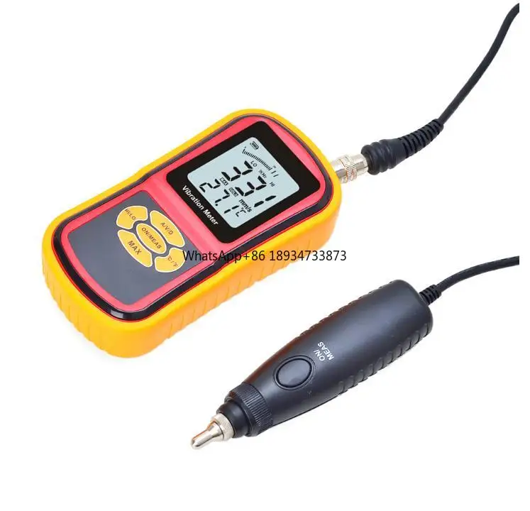 GM63B Professional Split Type Vibration Meter LCD Display Acceleration Velocity And Displacement Measurement new