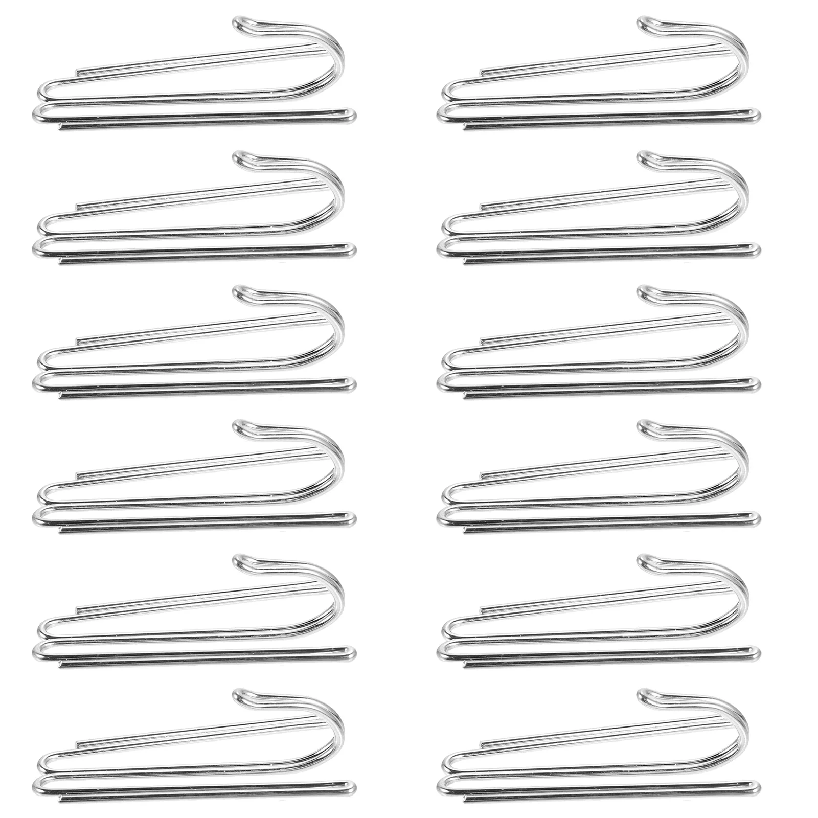 40 قطعة السنانير الطية الستار الفولاذ المقاوم للصدأ الثقيلة الستائر المعدنية دبابيس ل مطوي الستائر نافذة باب الحمام 4 الشق تصميم