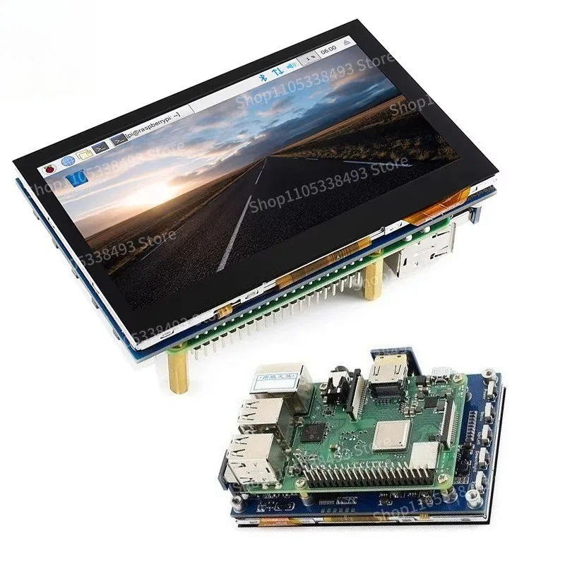 For 4.3-Inch Display, Compatible with HDMI Capacitive Touch Screen 800 × 480 IPS High Compatibility