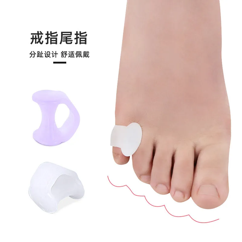 1pair Separator Finger Feet Care Protector Silicone Toe Orthopedic Products Bunion Corrector Hallux Valgus for Pedicure 족저근막염