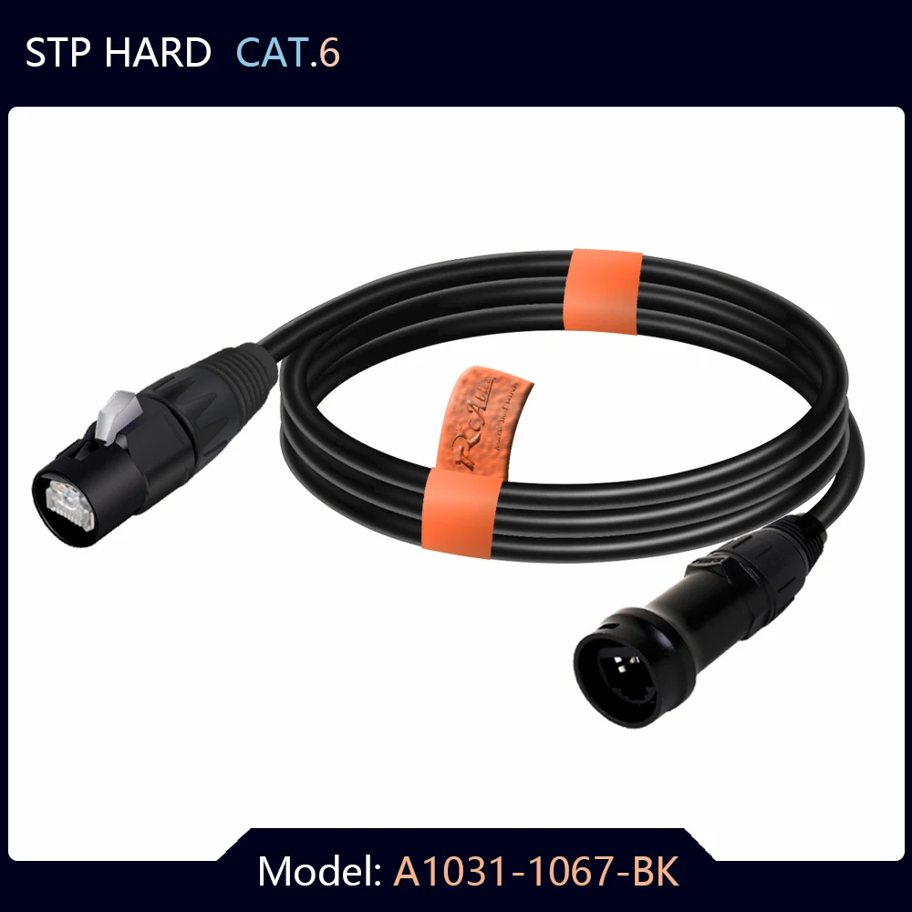 0.3M-100M STP Cat6A/Cat6 Stage Ethernet Extension Cable Male to Female LAN Network Shielded Cable with Zinc Alloy RJ45 Plug