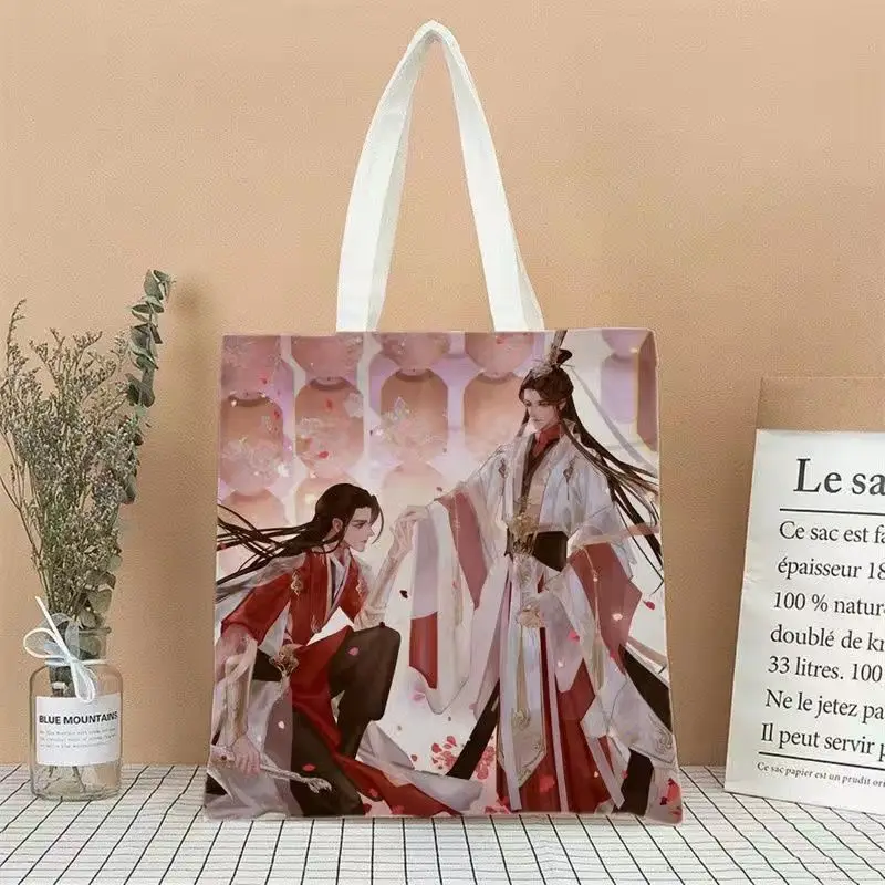 Anime Heaven Official’s Blessing Canvas Casual Shopping Shoulder Bag Handbag Tian Guan Ci Fu Hua Cheng Xie Lian Tote Books Bag