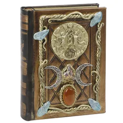 1PC Natural Stones Magical Notebook Divination Diary Books Tiger Eyes Healing Notebooks