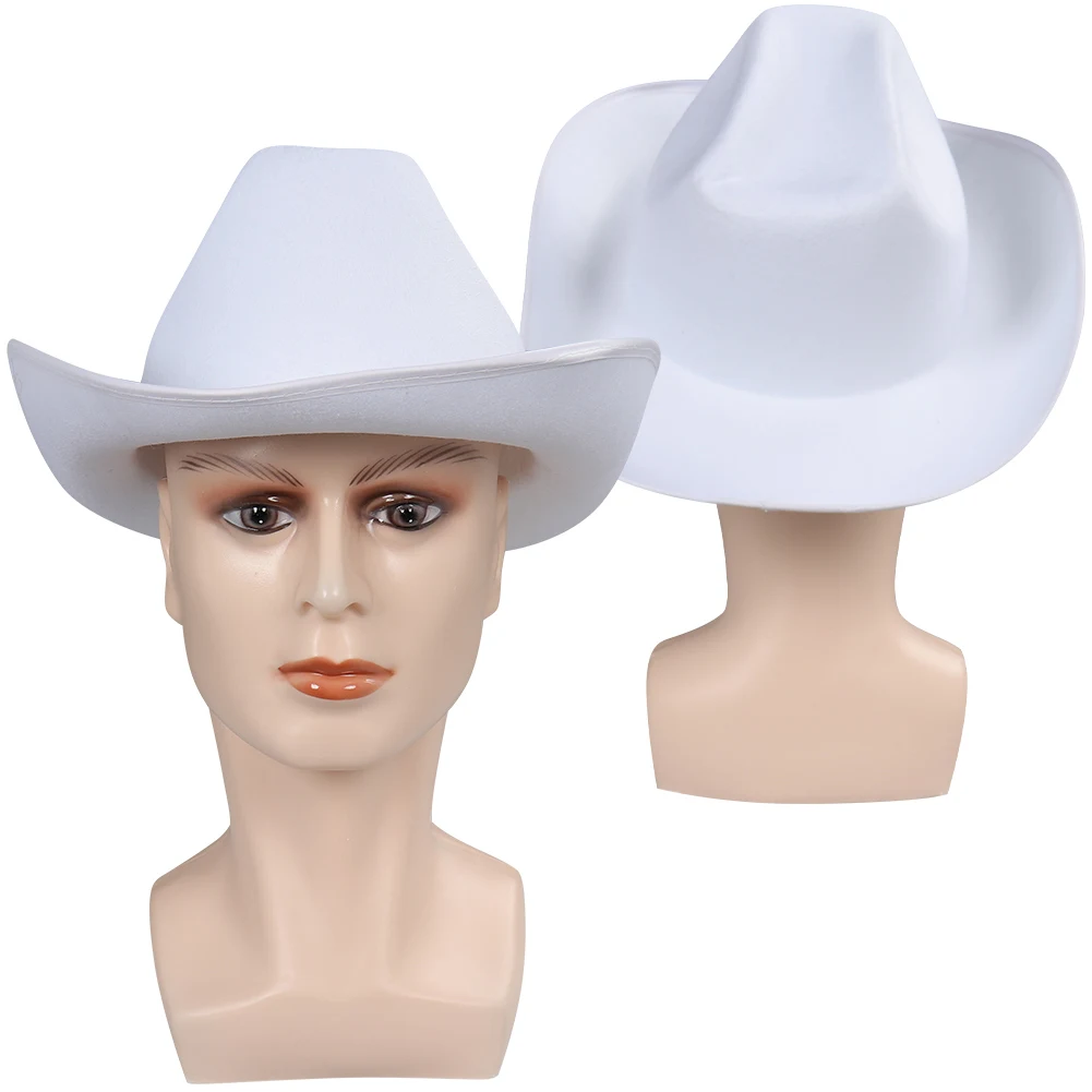 

Ken Cosplay White Cowboy Hat Cap Adult Female Male Halloween Costume Role Play Props