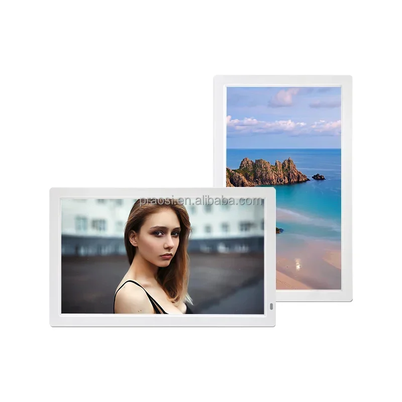 2025/Pros FHD 18 Inch Large Electronic Photo Frame Wall Mountable Advertising Players Remote Control 1080P Video Music USB SD Ca