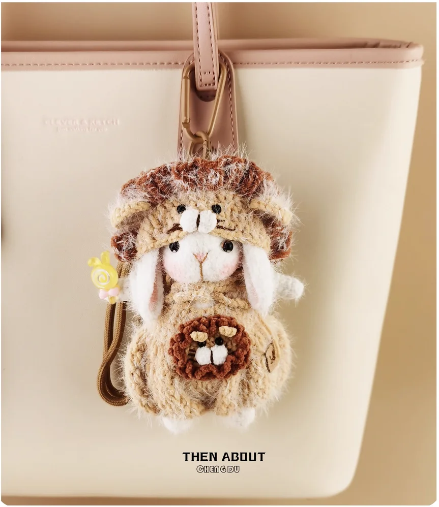 Cute lion candy rabbit doll bag pendant pendant backpack pendant high sense gift.