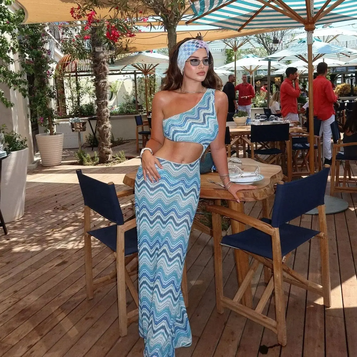 

Print Floral One Piece Swimsuit Women Padded Swimwear Bandage Cut Out Mnokini Bathing Suit Swimwear Summer