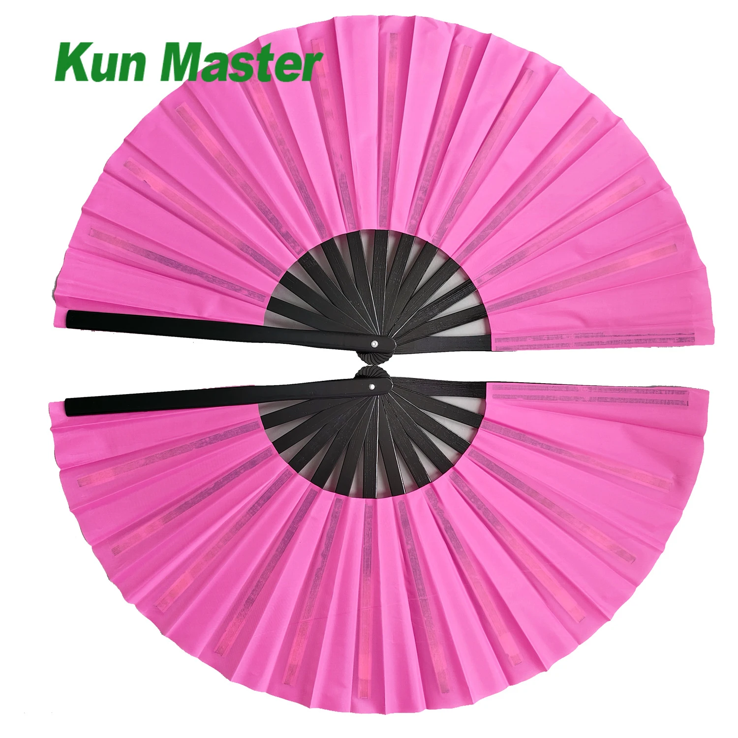 Tai Chi Fan 34cm Redbone Fan Bamboo Chinese Kung Fu Fans High Quality Martial Arts Fan Two Hands Fans Pure Pink Wushu Fitness