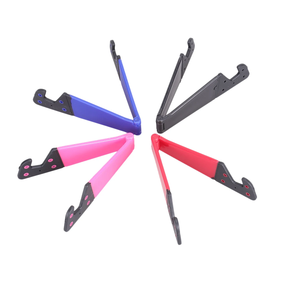 

8 PCS Phone Tablet Stand Foldable V Shape Portable Sturdy Hard Plastic Mount for Videos Desktop Traveling Holder