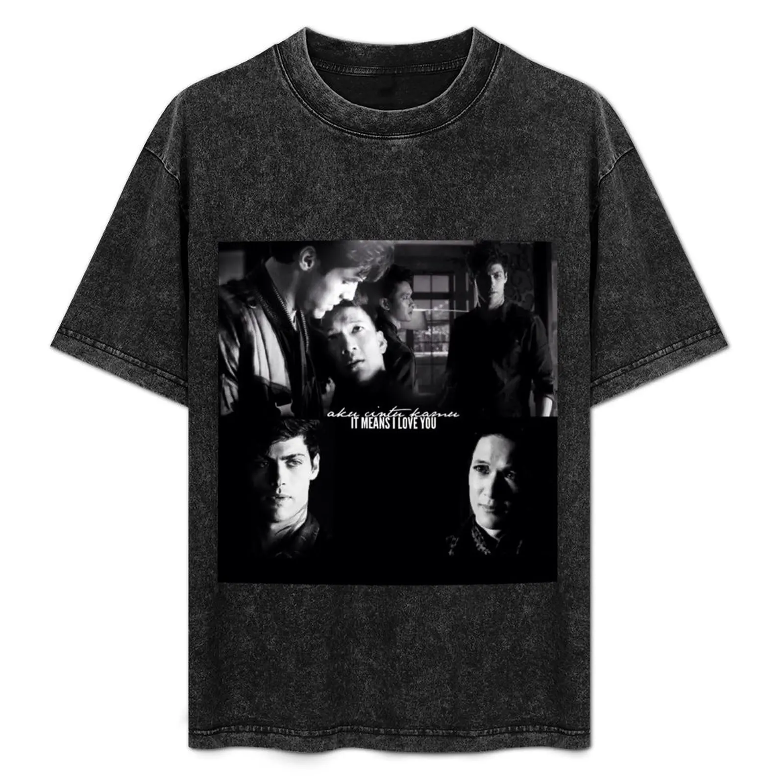 

Malec - футболка Aku cintu kuma, однотонная футболка Essential Solid Color T-Shirt