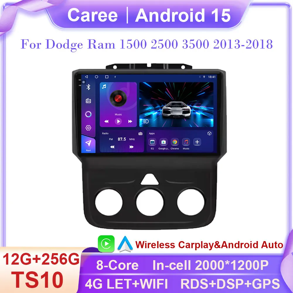 

Android15 для Dodge Ram 1500 2500 3500 2013-2018 Автомобильный радиоприемник Авто BT Стерео Мультимедийный видеомонитор GPS-навигация DSP