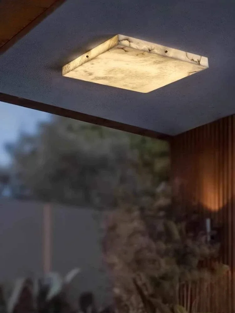 Outdoor eaves imitation marble garden light human body induction villa door terrace door balcony ceiling light