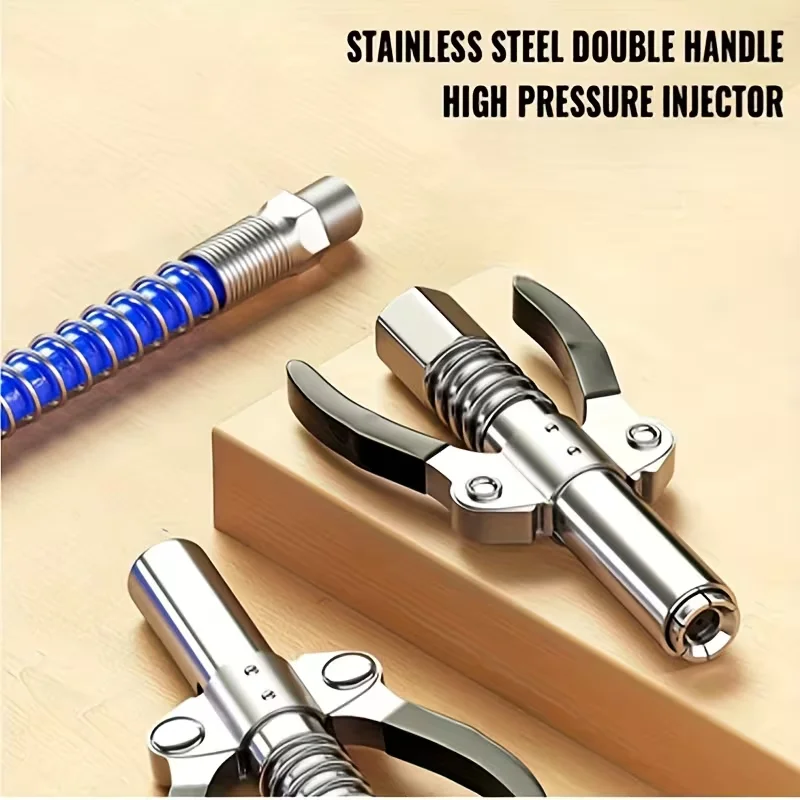 

Комплект муфты для смазочного пистолета, 2/8 шт. -12 дюймов, трубка ± 6 ниппелей M6, быстросъемный механизм высокого давления 10000 фунтов на квадратный дюйм, герметичный для механики и Diyers