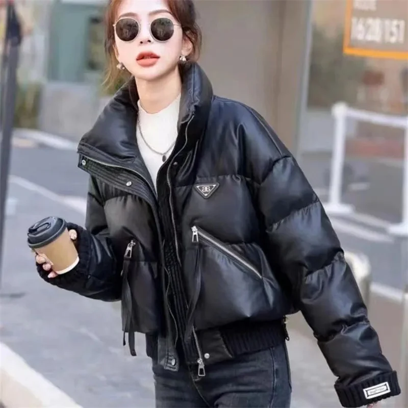 2024 Autumn Winter New Women Jacket Fashion Short Down Cotton Jacket Warm Bread Cotton Clothes Female Casual Parkas Outwear