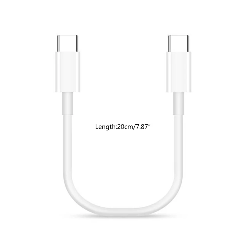 Fast USB C Charging Cable 60W 480Mbps data Line For Phone 15 Cellphone Tablet Line Short 20cm 7.87in