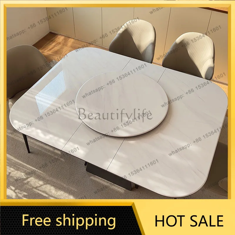 FG Extending Coffee Dining Table Chairs Restaurant Folding Kitchen Dining Table Luxury Modern Mesas De Jantar Garden Furniture