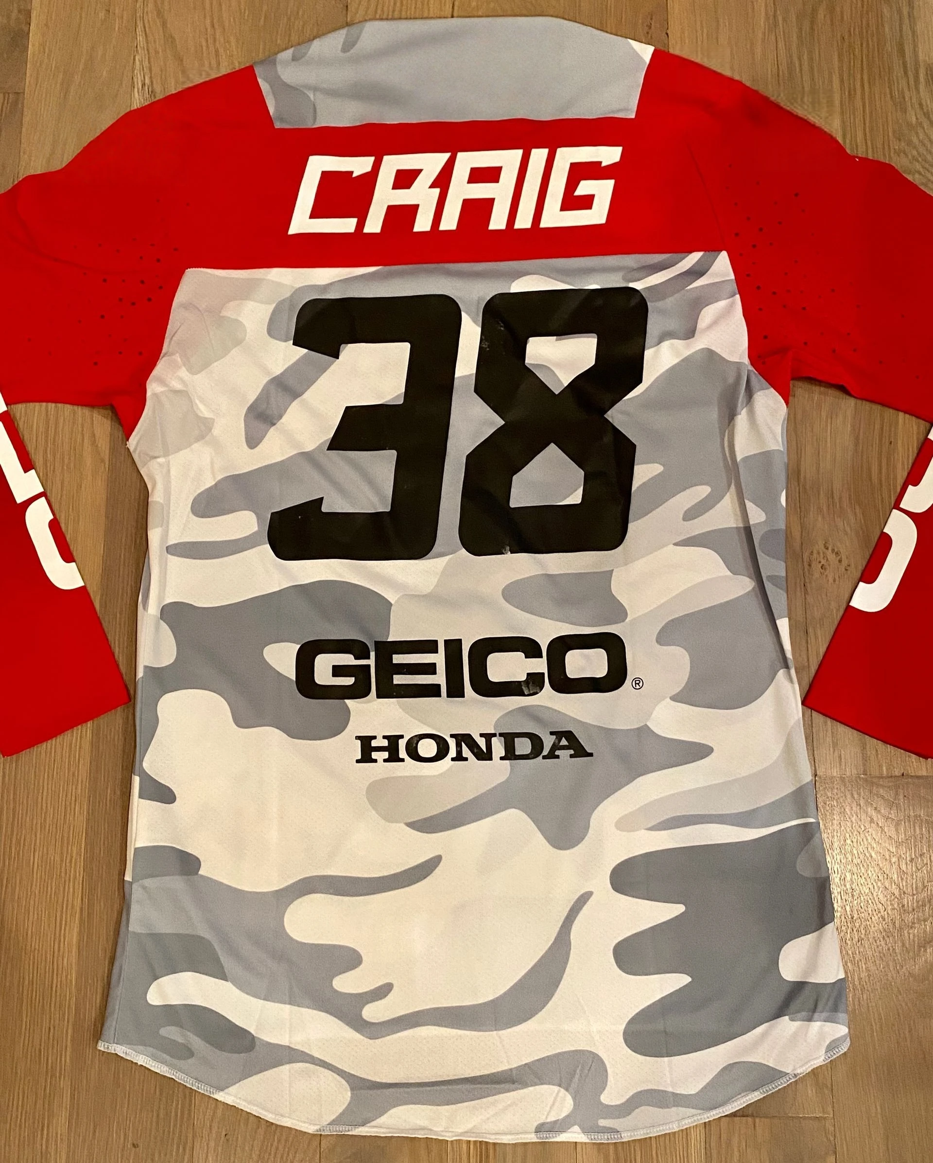 # 38 كريستيان كريج هوندا موتوكروس جيرسي التجفيف السريع تنفس قميص سباق مريح على الطرق الوعرة موتو الأعلى لركوب الصيف