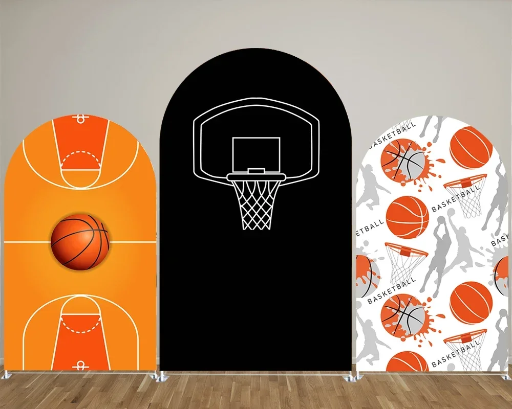 VIKAMA Basketball Arched Background Cover, Party Background Arch, Sports Birthday Party, Graduation Ceremony Photo Prop