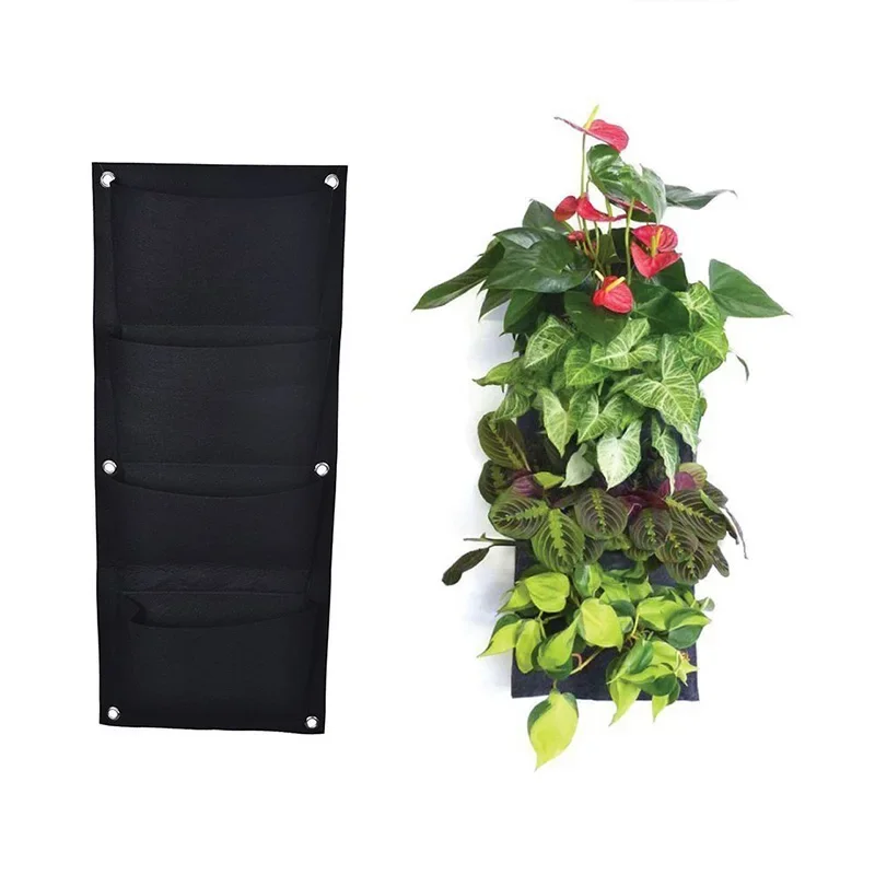 Wall Hanging Planting Bag Multiple Pockets Grow Bag Planter Vertical Garden Vegetable Living Bonsai Flower Plant Pot Home Supply