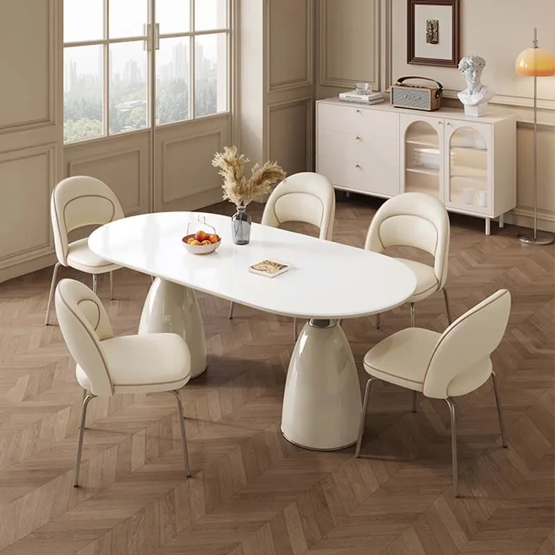 

-Для кухни, белый роскошный стол, уникальный металлический дизайн, обеденный стол в скандинавском стиле, ресторан, органайзер Mesas Bistro, Muebles, мебель для отеля