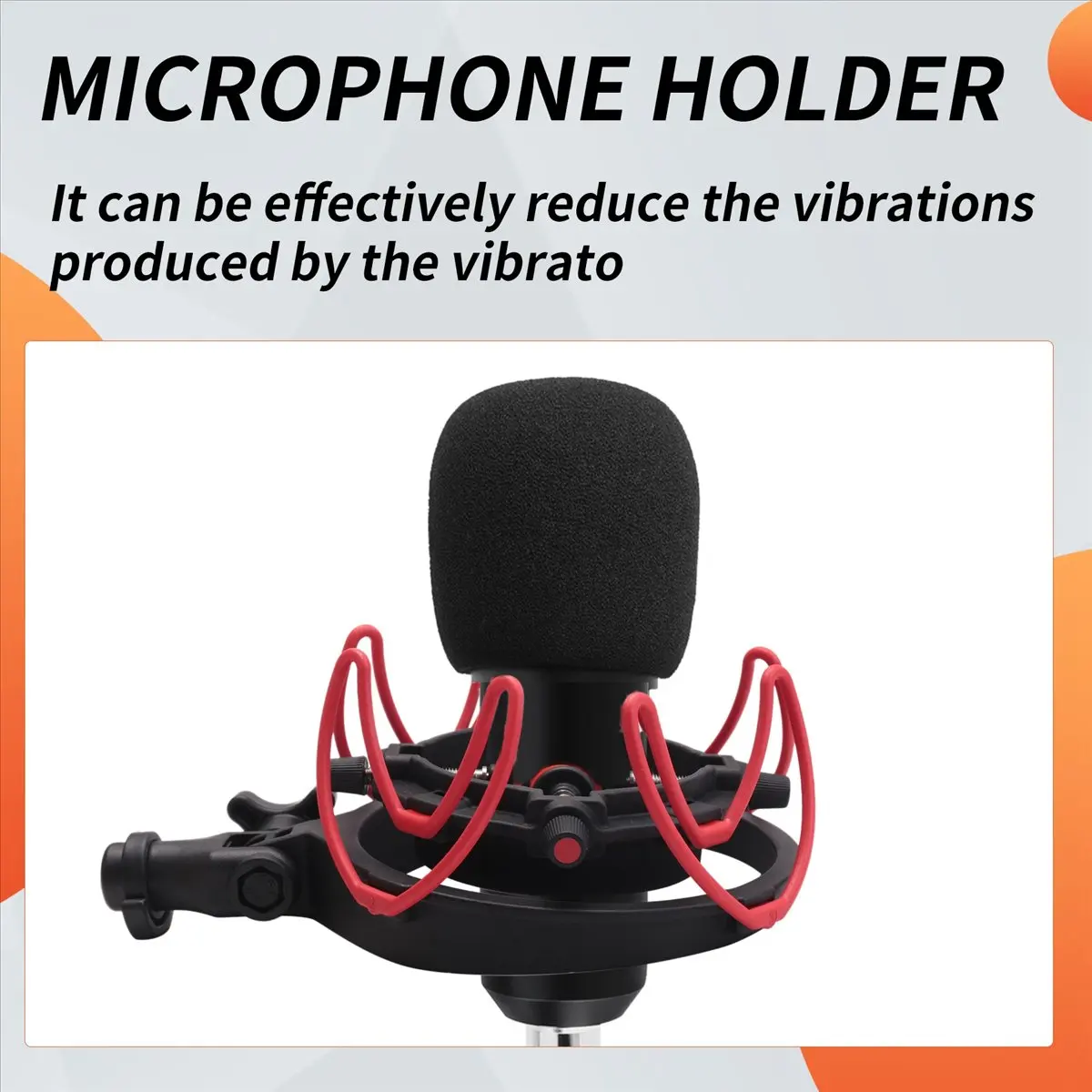 L77A Universal Microphone Shock Mount Adjustable Microphone Stand for All Microphones Size At 18mm-57mm