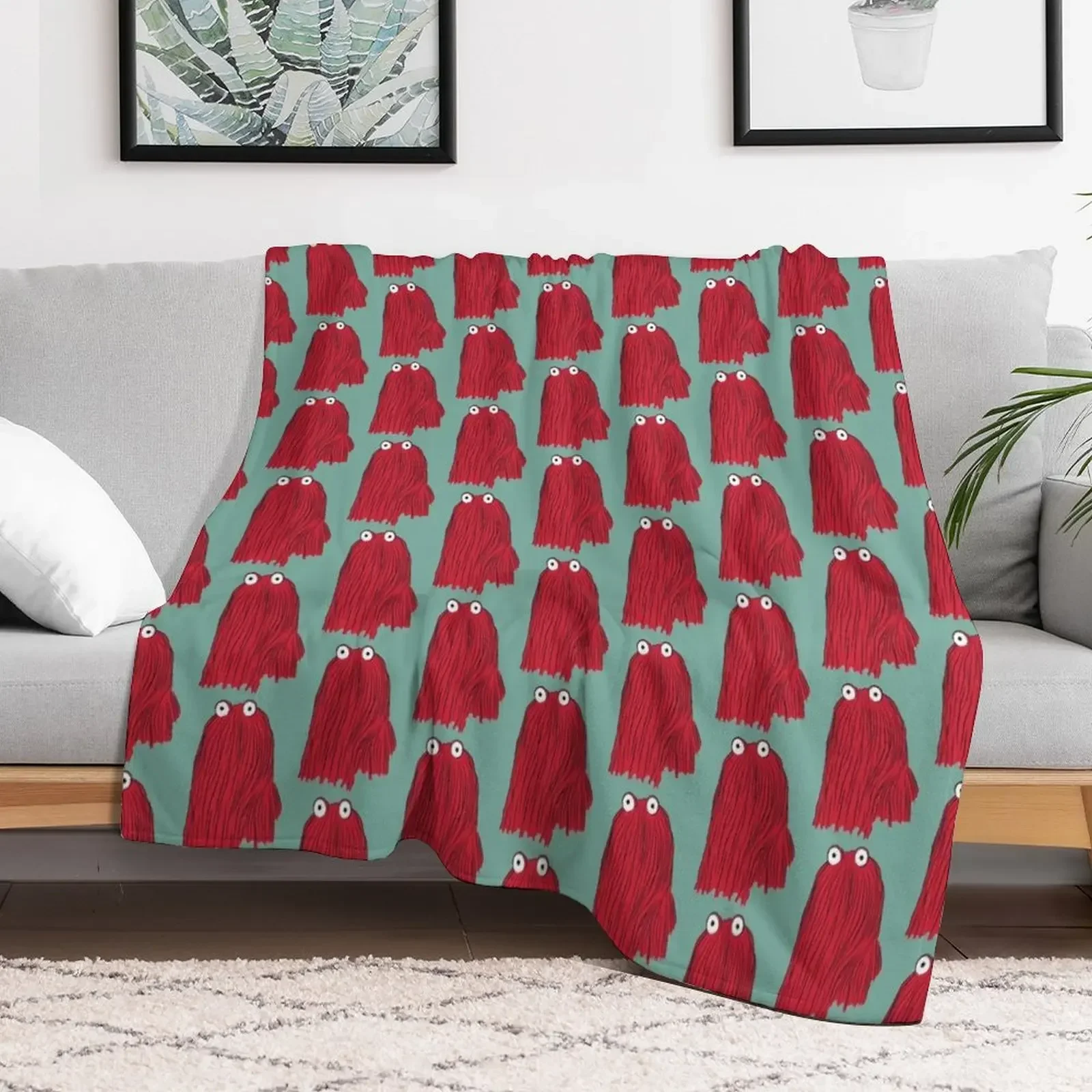 DON'T HUG ME I'M SCARED RED GUY Throw Blanket decorative Comforter Sofa Blankets