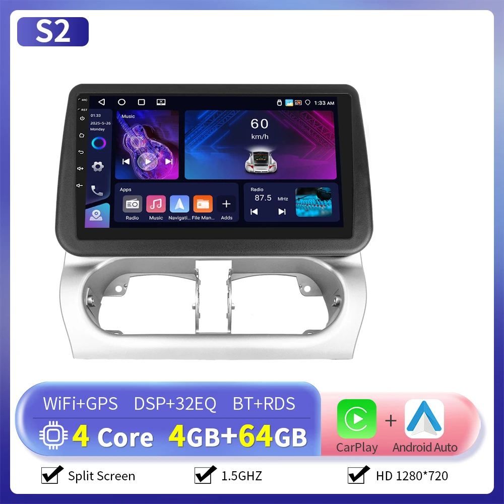 Camecho 9 "Draadloze Carplay Android Auto Radio Voor Opel Combo2001-2011/Crosa 2000-2006/Tigra 2004-2009 GPS Multimedia Speler