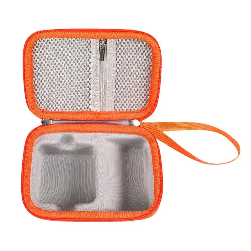 Foryoto حافظة قشرة صلبة صغيرة مع ملحق حبل ، صندوق غبار محمول للاستخدام المنزلي ، مشغل موسيقى برتقالي للأطفال ، حقيبة صغيرة للاستخدام المنزلي