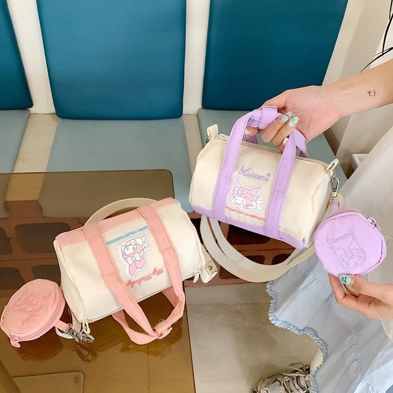 

Аниме-мультфильм, милые товары Sanrio: Новая модель 2026 года – мини-сумка через плечо Куроми, сумка-бостон Синаморолл Мелоди, вместительная, однотонная, отличный подарок