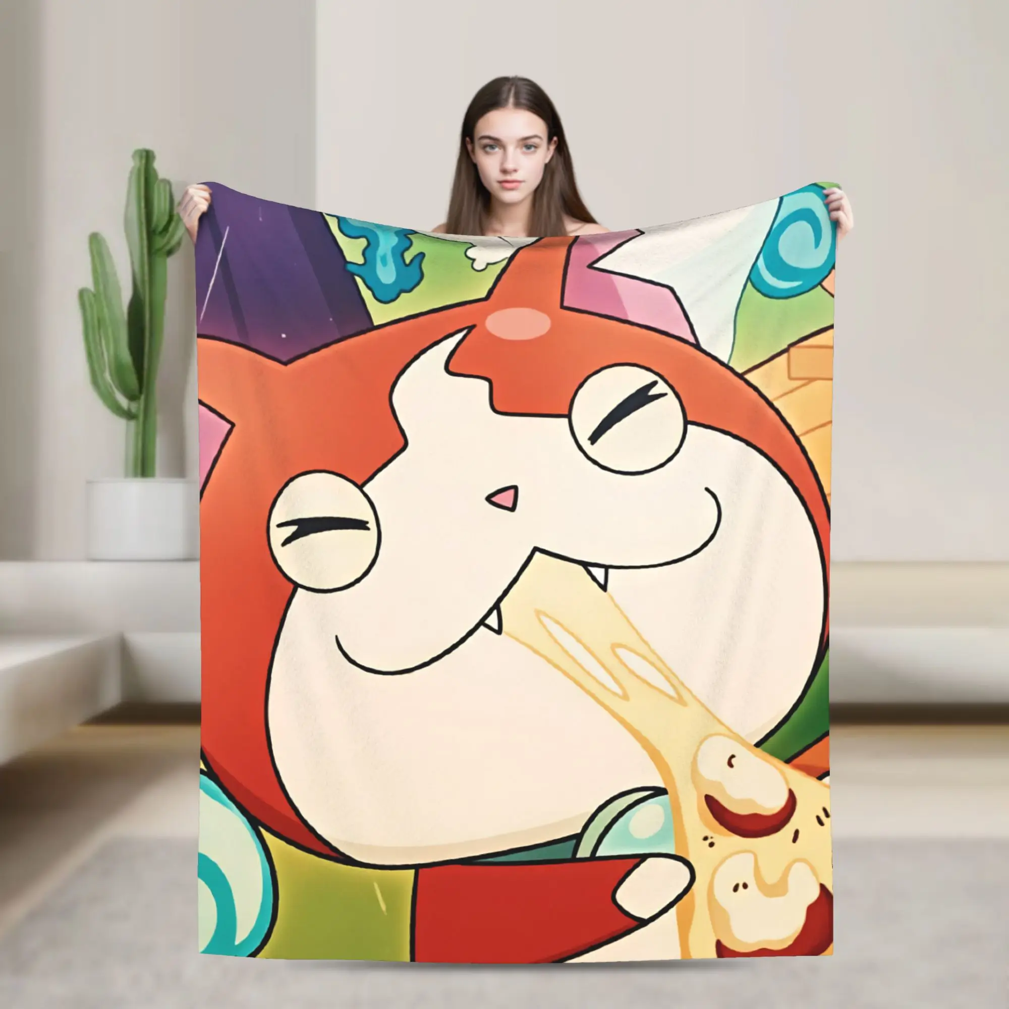 Yokai Watchs  Flannel Blankets Winter  Soft Durable Throw Blanket for Girls Boys Home Decor Novelty Bedspread Sofa Bed Cover