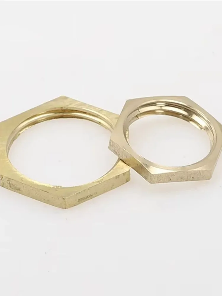 Écrous de verrouillage hexagonaux en laiton BSP 1/8 "1/4" 3/8 "1/2" 3/4 "1", écrou à bride à filetage femelle, capuchon à tige hexagonale, Joint de réservoir d'eau, 10 pièces