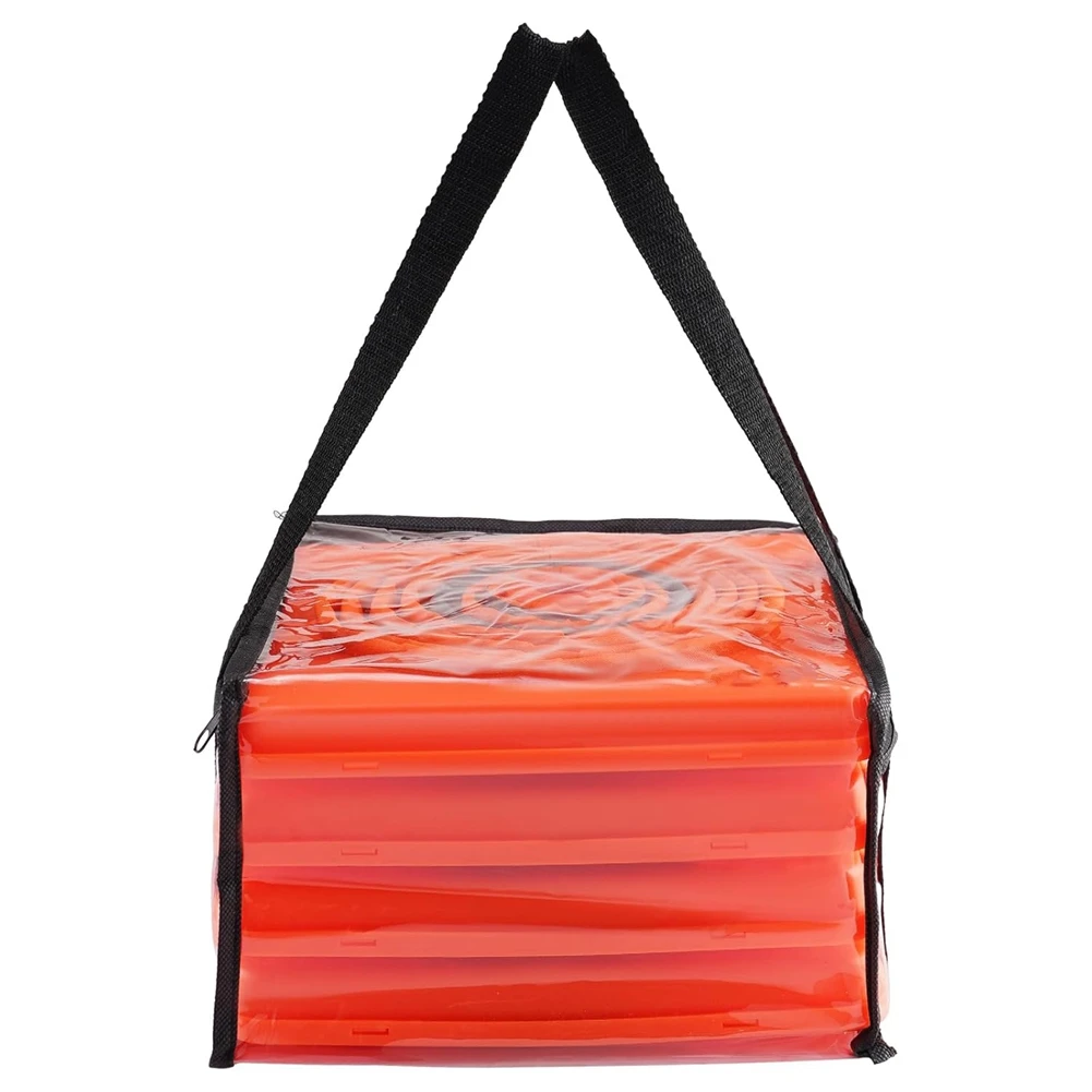 A80X-Safetys Cones, 4 Pack 18 Inch Fold Traffic Cones, Construction Cones With Reflective Collars, & Storage Bag